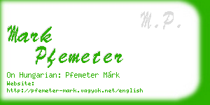 mark pfemeter business card